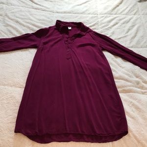 Mid-thigh shirt dress